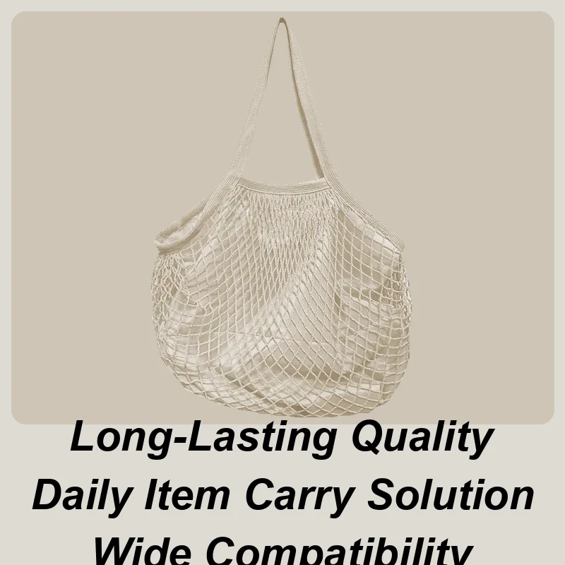 

Cotton String Bags Shopping Cotton Mesh Totes For Women Reusable Shoulder Tote With Lining Long Handle Large Capacity Produce