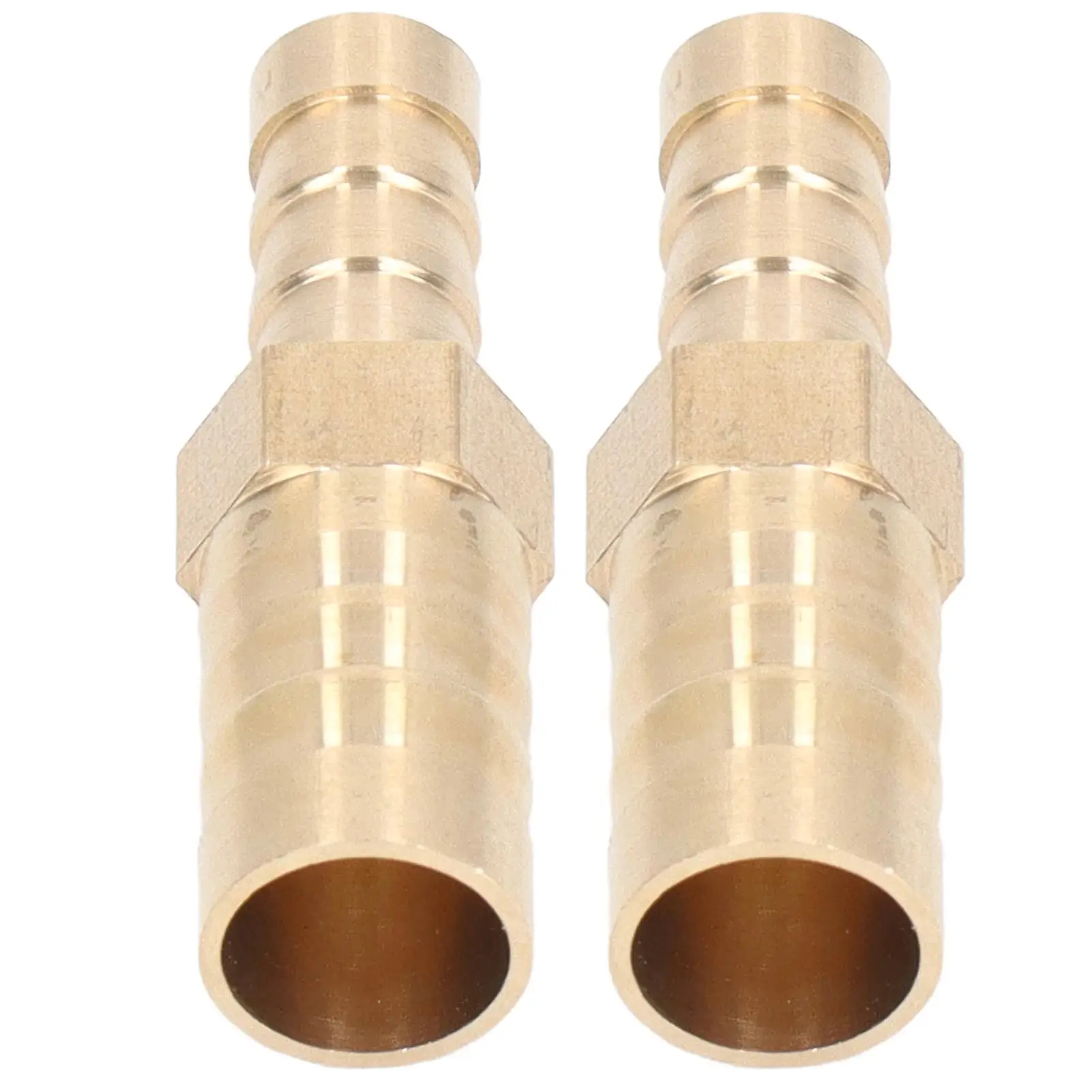 

2 Pcs Brass Hose Barb Reducer Kit with Barbed Fitting Splicer for Hex Connector