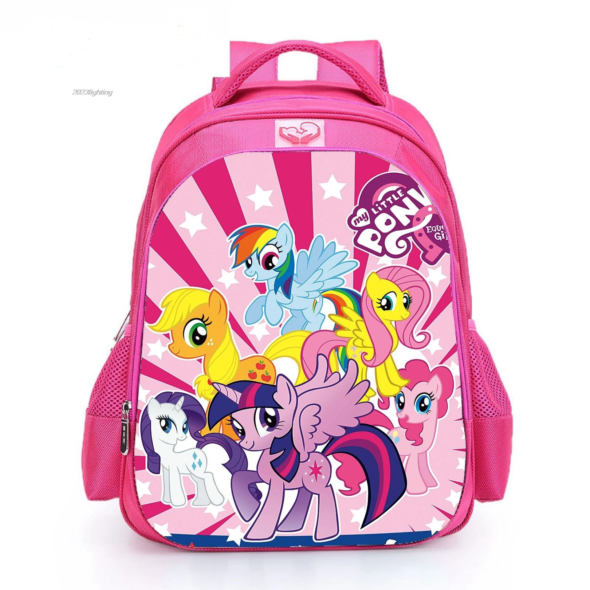 My Little Pony Backpack Pink Primary Girls Cartoon School Bags Orthopedic Burden Alleviation Cute Children Mochilas