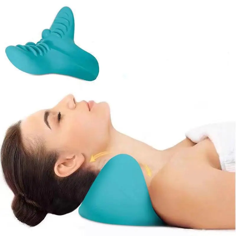 C em forma de travesseiro cervical coluna massagem travesseiro gravidade shiatsu massagem cervical travesseiro pescoço e ombro reparação pescoço relaxamento