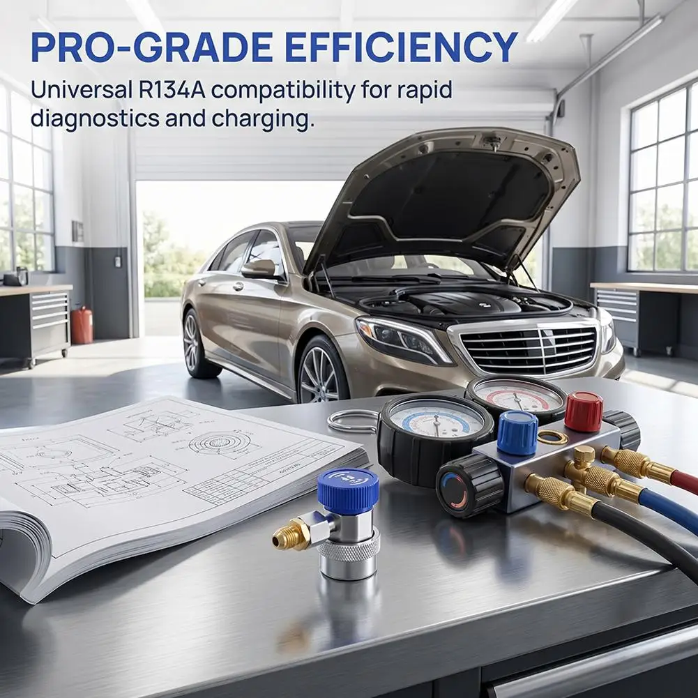 Nuevo Refrigerante R134A R1234yf Freón H/L, Conectores Rápidos para Automóviles, Adaptadores para Aire Acondicionado, Refrigerante Ajustable