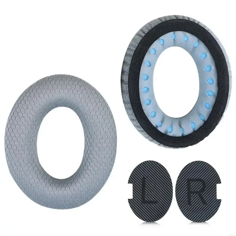 Reemplazos Estilo de malla transpirable Cómoda almohadilla de oreja de esponja viscoelástica adecuada para auriculares Bose QC15 QC35 QC2 QC25 AE2 Soundlink2