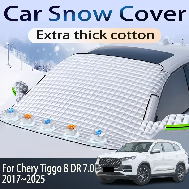 Car Cover For Chery Tiggo 8 Tiggo 7/5X DR 7.0 2017~2025 Front Windshield Snow Ice Shield Protector Window Shade Cover Exterior