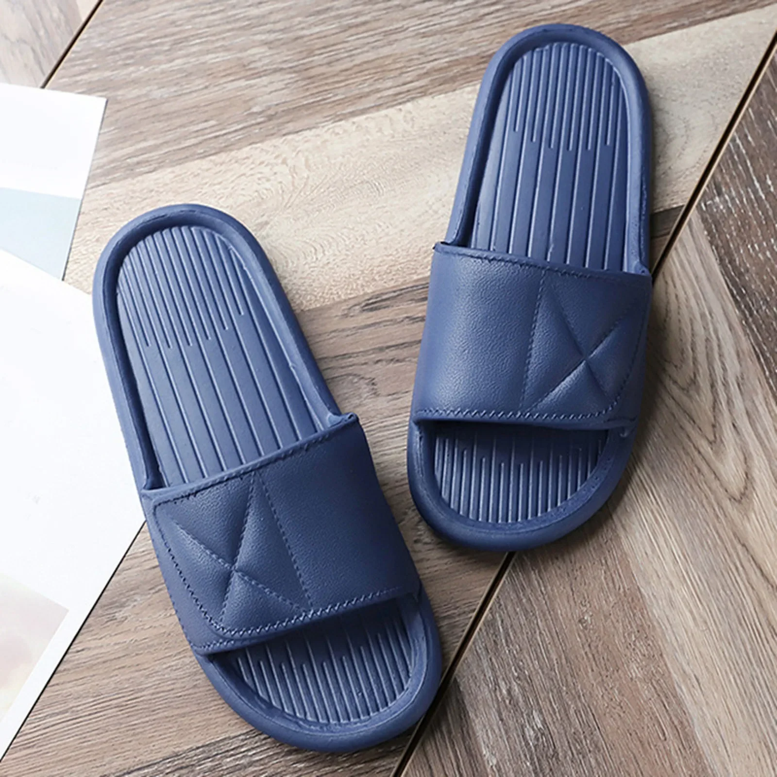 Men\'s Indoor Non-slip Slippers Couple Home Slides EVA Soft Sole Light Weight Summer New Lovers Leisure Shower Shoes