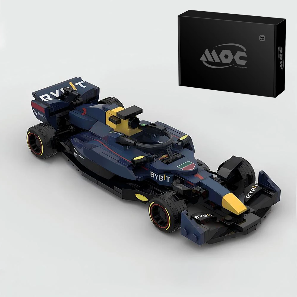Nova velocidade do campeonato RB18 da série MOC Racing 2022 ​ ​ Conjunto de modelo de carro DIY blocos de construção montagem brinquedos crianças meninos conjunto de presente