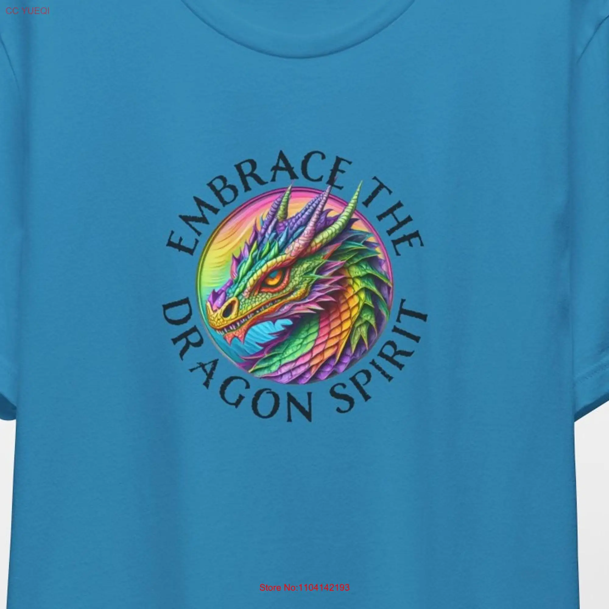 Radiant Rainbow Dragon Embrace The Spirit Bella Canvas T Shirt Lover  long or short sleeves