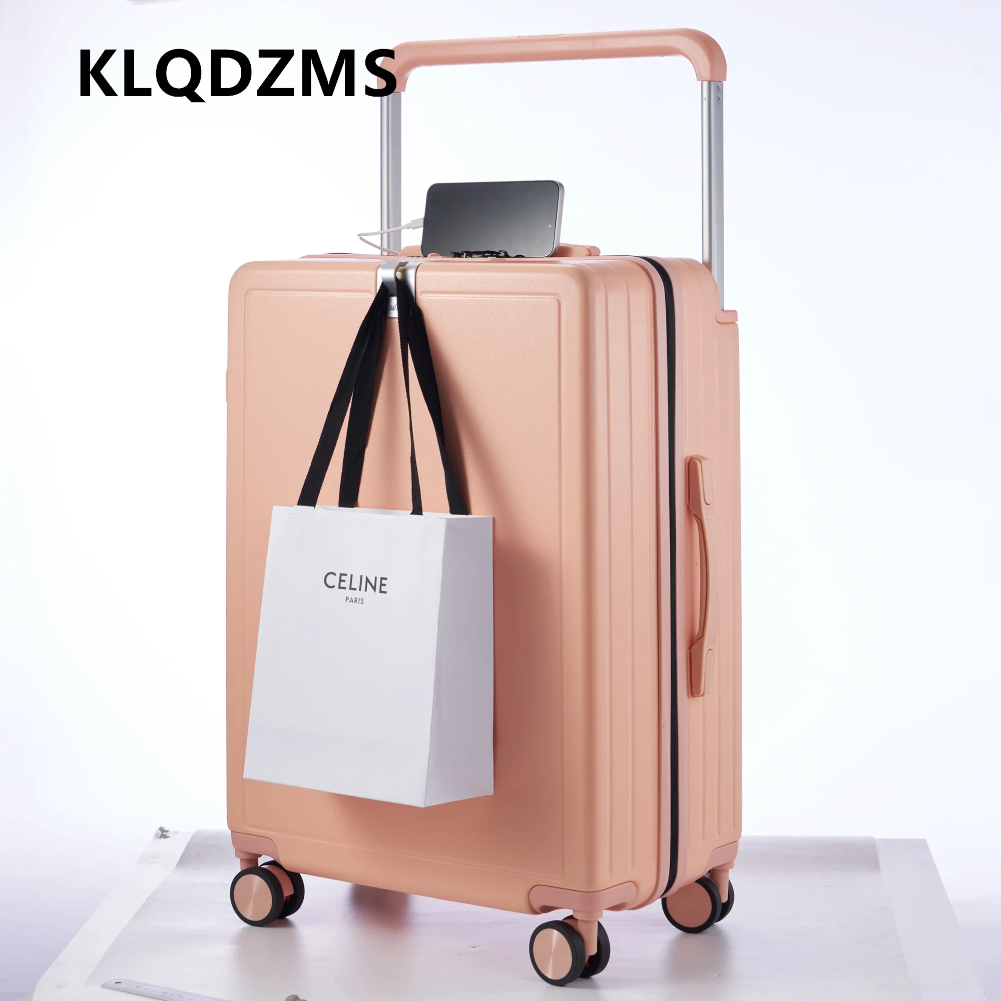 

KLQDZMS Men's Suitcase Women's Boarding Box Large Capacity Trolley Case ABS + PC Password Box 20"22"24"26"28 Inch Luggage