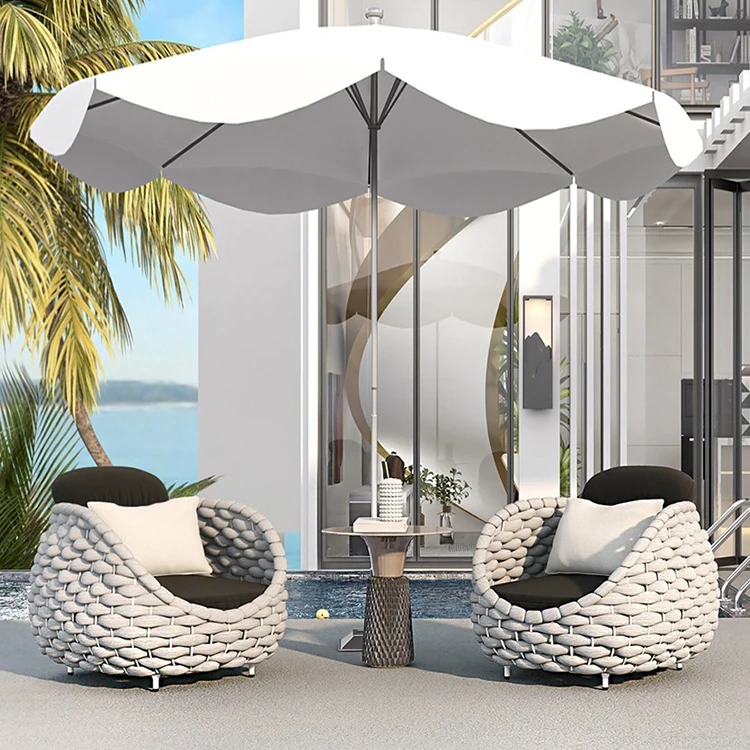 

Modern Rope Woven Outdoor Sofa Set Garden Lounge Furniture Patio Balcony Relax Seating Garden Sofa