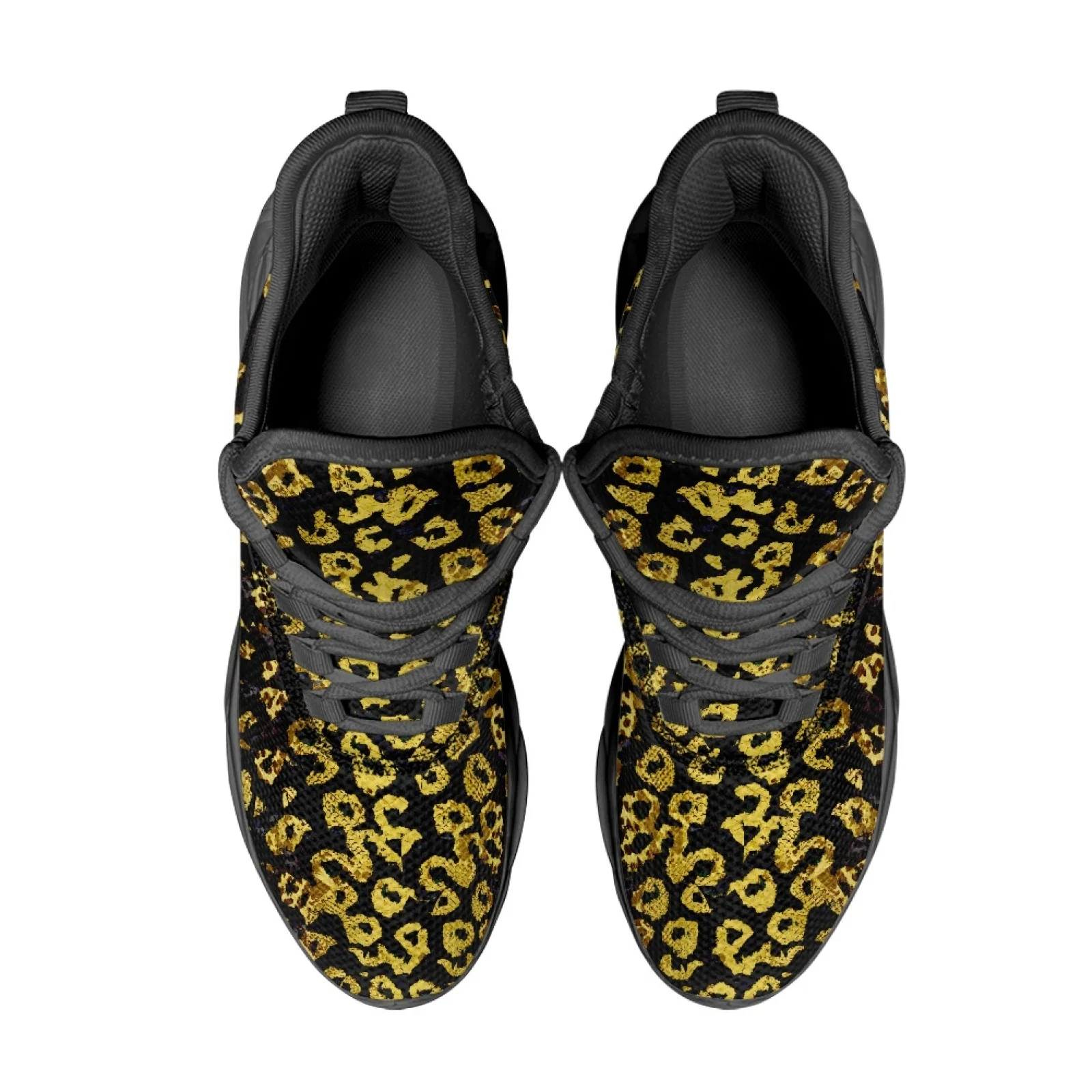 PENSTROLL Gold Leopard Running Shoes Mesh & EVA Men’s Blade Sneakers Casual Fashion Sneakers for Gym