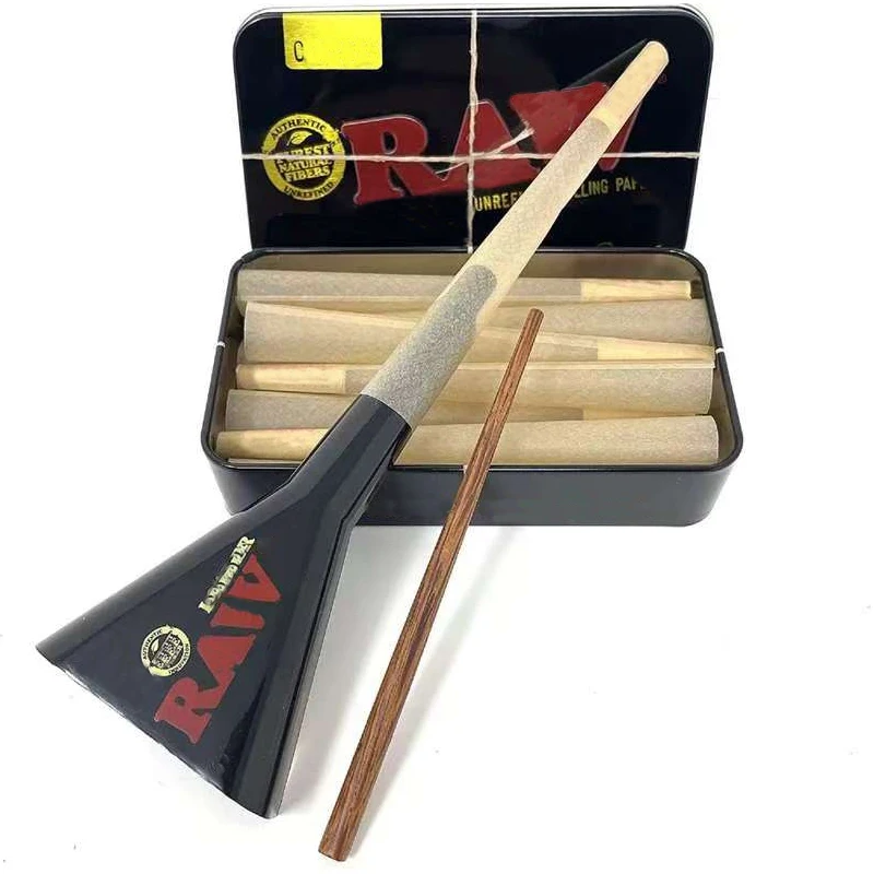 علبة سوداء مع 10 قطعة 78 مللي متر مجموعة محمل مسبقًا/صندوق تخزين السجائر لهدايا مفتاح عملة الحلوى