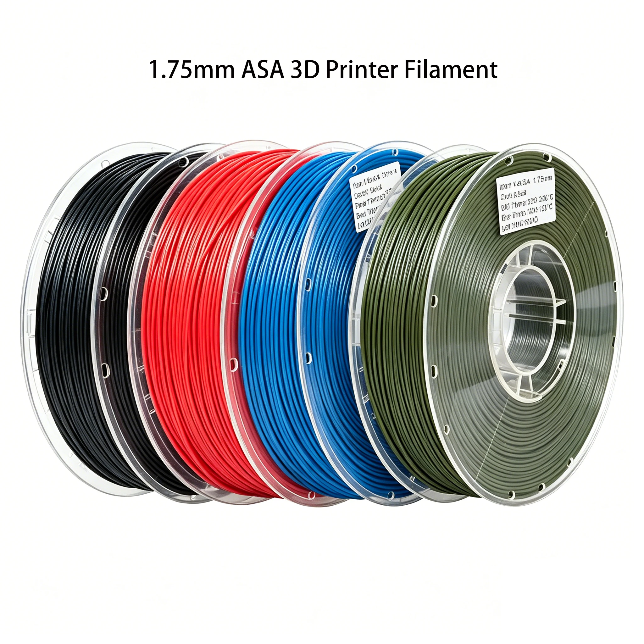 

3D Printer Filament ASA 1.75mm 1kg/2.2lbs Plastic Consumables Material UV Resistance ASA Black Filament