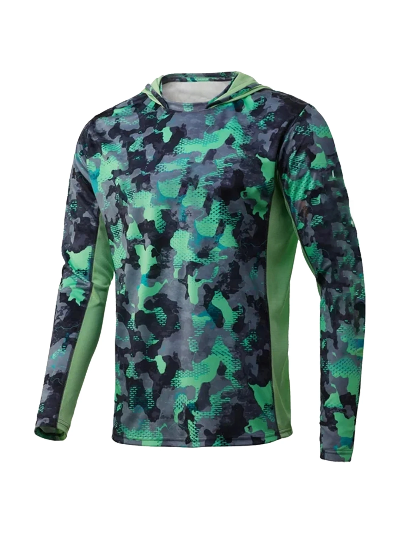 Angeln Kleidung Leistung Angeln Hoodie UV-Schutz UPF 50, Langarm Angeln T-shirts Männer Atmungsaktive Tops