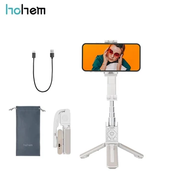 Hohem-ポータブル伸縮式ジンバルスタビライザー,自撮り棒,拡張ロッド,調整可能な三脚,スマートフォン用リモコン付き