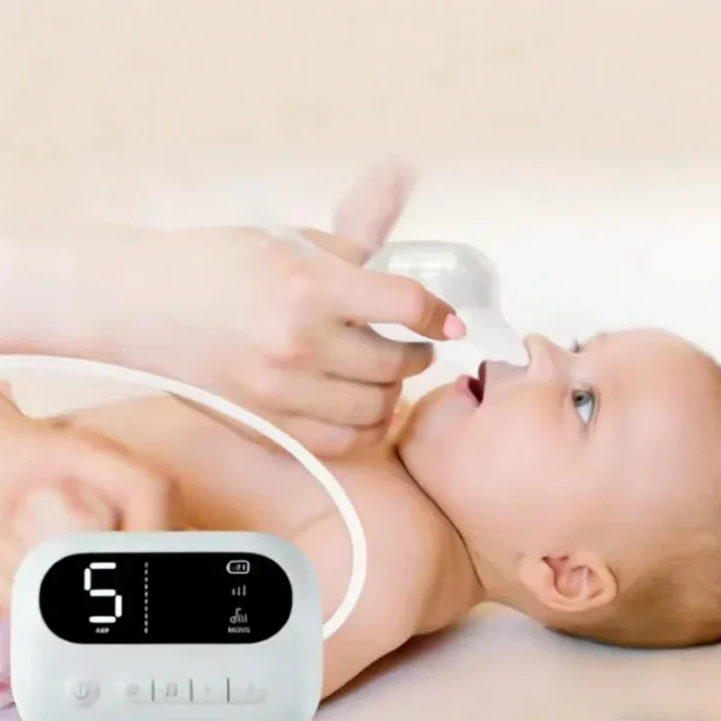 

Electric Baby Nasal Aspirator with Built-In Music Night Light Rechargeable Nose Booger Sucker for Infants Babies