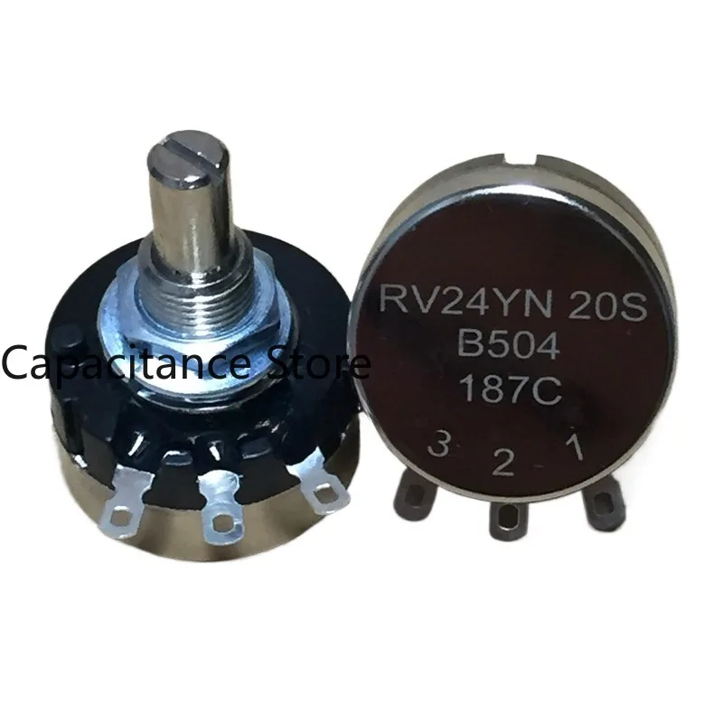 Potentiomètre à film de carbone à bobine unique, RV24YN20SB104, B204, B254, B504, 5 pièces