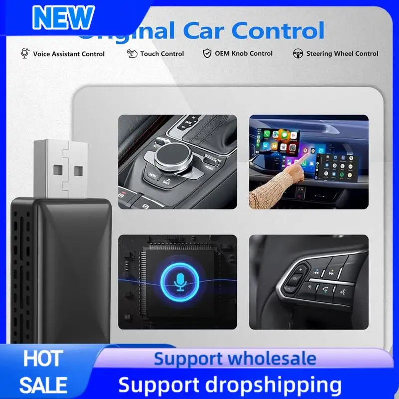

Optimal 2 In 1 Android Auto Wireless Adapter & Wireless Carplay Adapter Plug&Play Car Dongle Converts Wired To Wireless Carplay