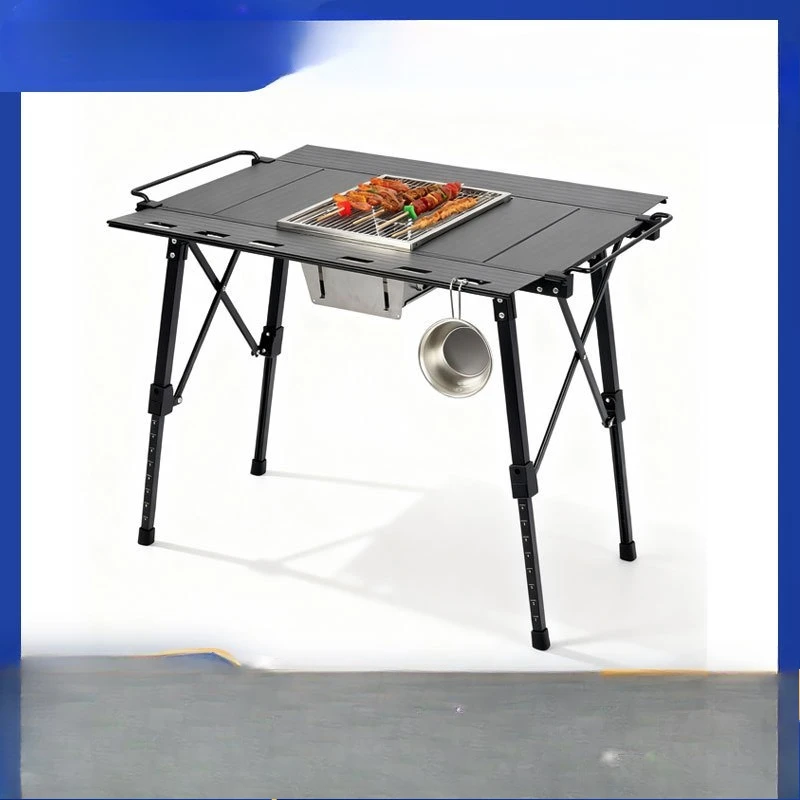 High-end liftable picnic table, folding egg roll table, camping table