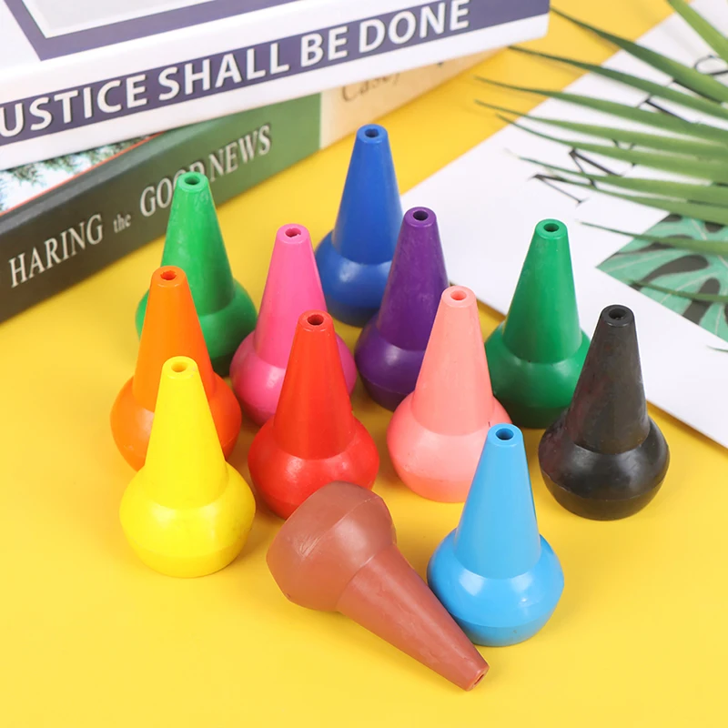 

12pcs Non-toxic Children Safety Color Crayons Baby 3D Finger Art Supplies