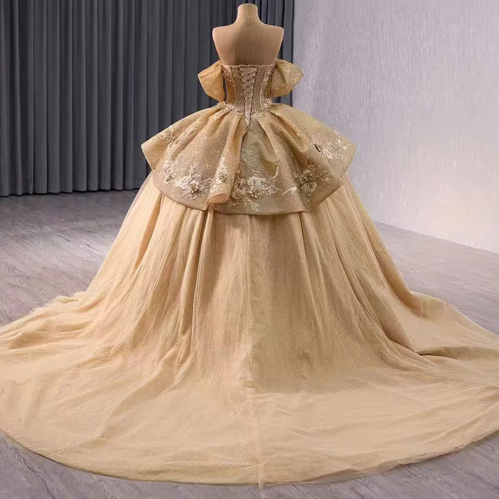 Elegant Sweetheart Luxury Evening Dress Lace-Up Back And Pearls Embroidery Customizable