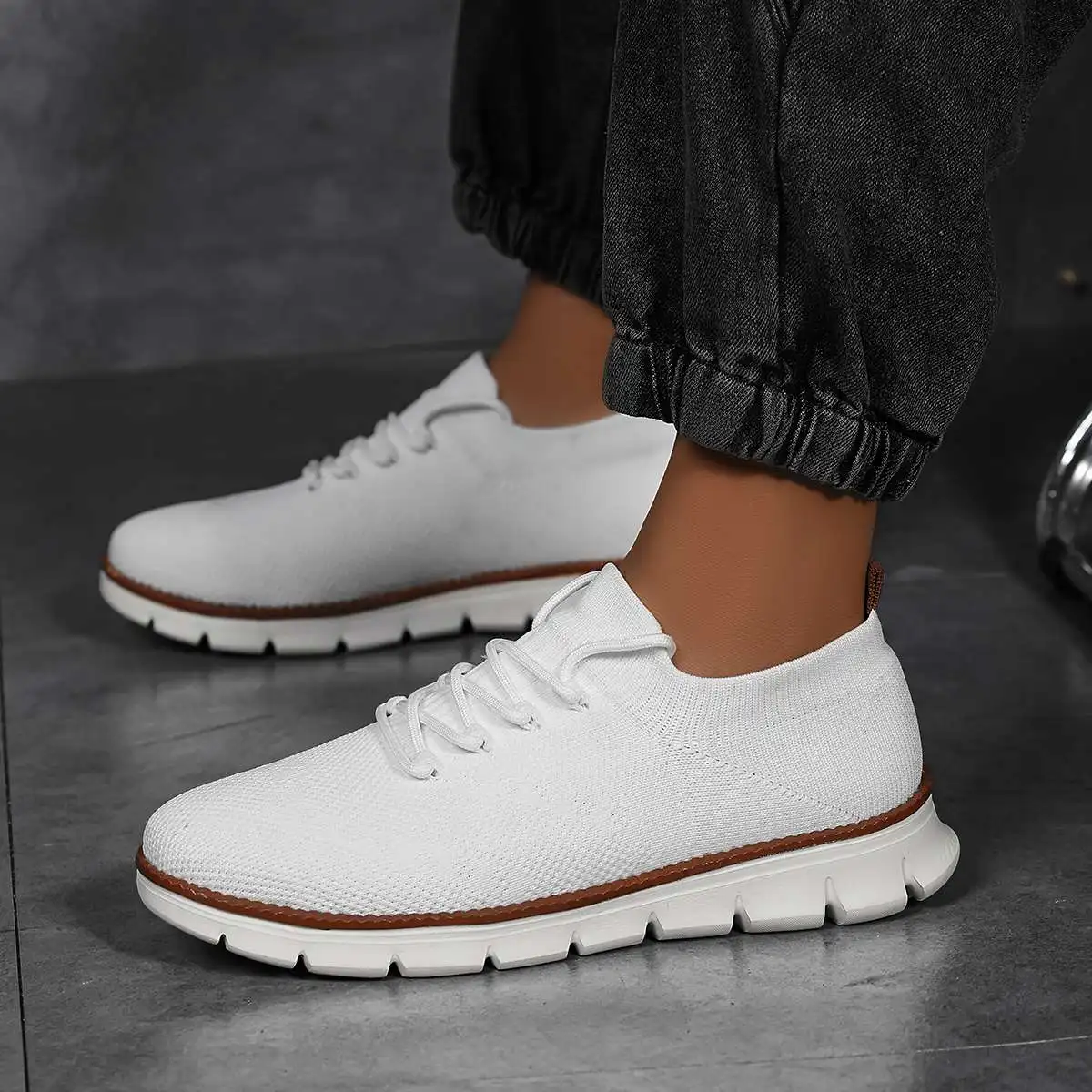 

Мужская повседневная спортивная обувь, противоскользящая, износостойкая, дышащая, амортизирующая, с цветными блоками, универсальная повседневная спортивная обувь