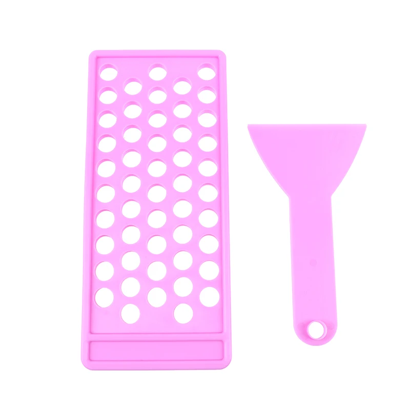 2Pc/Set Diy Lip Balm Lip Gloss Crafting Kit Wax Pouring Tray Spatula Scraper Set Lip Balm Pouring Tray