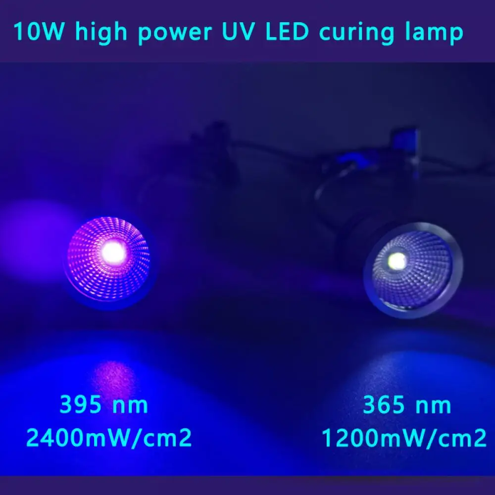 10 W Hochleistungs-UV-Licht 395 nm 365 nm Aushärtungslampe Schattenloser Kleber Glas Acryl Grünes Öl Aushärtung Handy-Reparatur-Härtungslicht