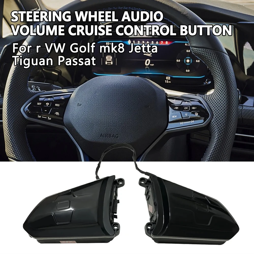 

Рулевое колесо, сенсорный экран, кнопка регулировки громкости, аудио DVD-переключатель для VW Golf MK8 Passat Jetta CC Touareg Tiguan 2021, интерьер
