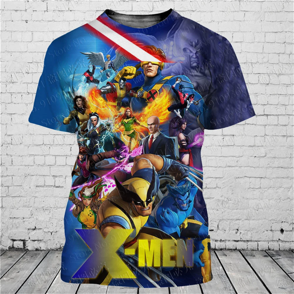 X Men Boy Girl T-shirts Marvel Men's T-shirts 3D Printed Wolverine Short Sleeve Captain America Mens T-shirts New Mens Clothing