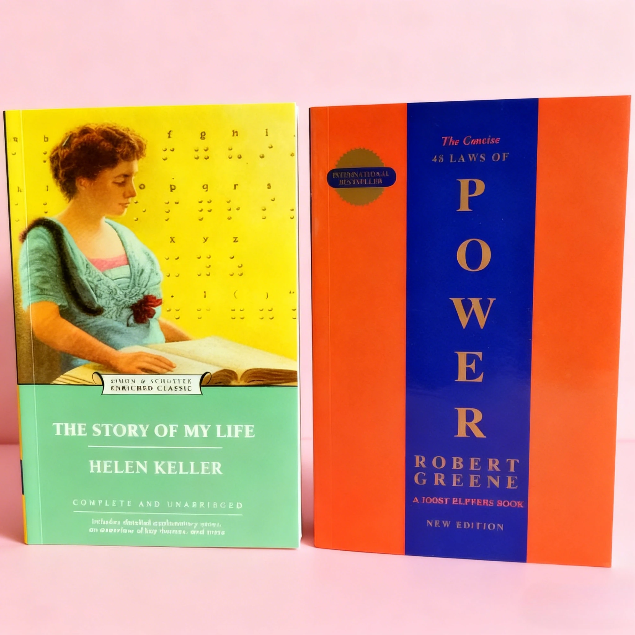 

《The Concise 48 Laws Of Power》+《The Story of My Life》The core law of power game World famous books inspirated by disabled Gift