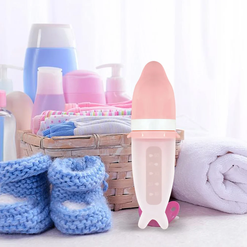 

1 set Silicone Squeeze Feeding Bottle For Baby Infant Newborn Pureed Food Milk Cereal Feeder Eco-Friendly Bpa-Free