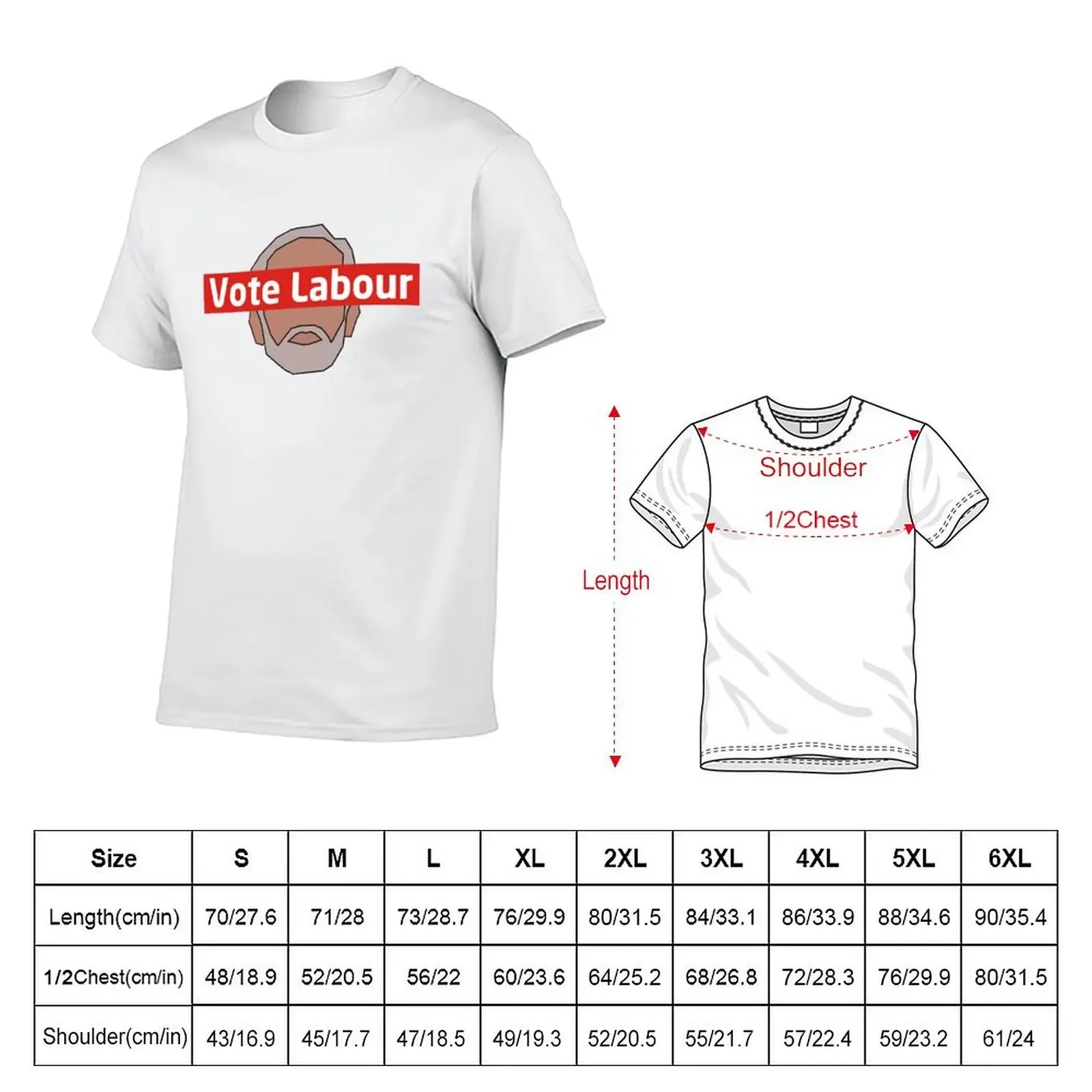 Vote Labour - Jeremy Corbyn T-Shirt sweat quick drying funny costumes graphic shirts mens t shirts