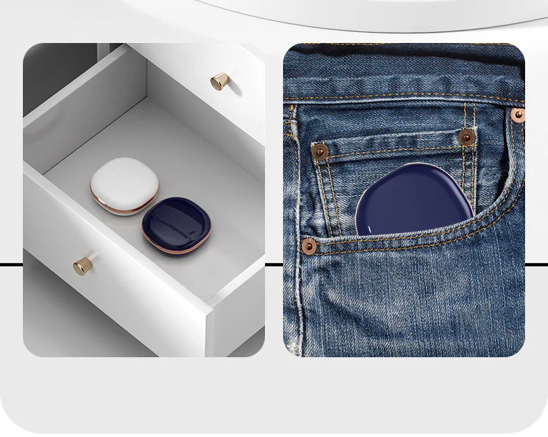 2 Stück Aufbewahrungsbox mit Spiegel – Invisalign-Box, tragbare magnetische Aufbewahrungsbox für Zahnspangen, Prothesen und Zahnspangen. – Detail 2