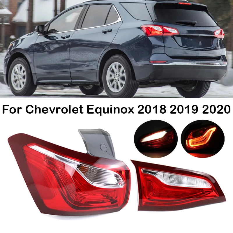 Ensemble de feu arrière de voiture avec ampoule, feu stop, clignotant, barrage, Chevrolet Equinox 2018, 2019, 2020