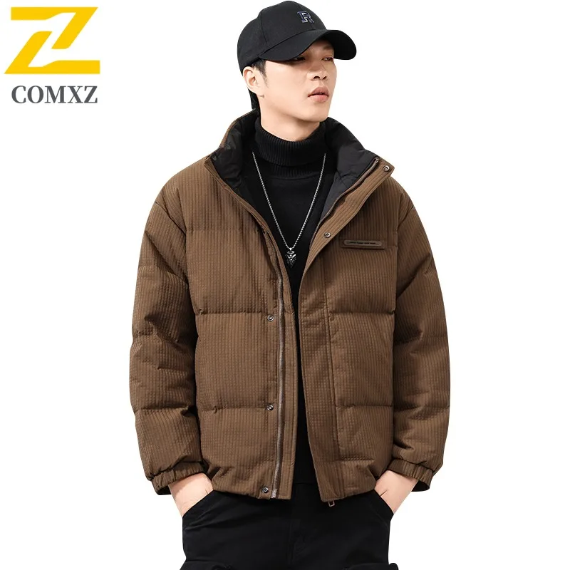 Waterproof Down Jacket Fashionable Korean Style Windproof Skiing Puffer Jacket Street High Quality Winter Jacket Men's Clothing