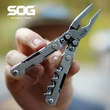 SOG 19-in-1 PowerLitre Multi-Tool Compact Mini Klappzange Taschenmesser EDC Outdoor Camping Supplies Handwerkzeuge PL1001/1002