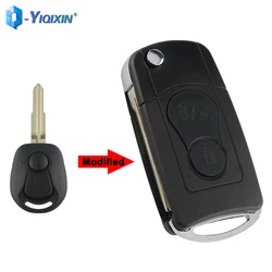 Yiqixin-2 Botão Modificado Flip Shell Chave do Carro Remoto, Folding Fob Substituição Caso Capa, Ssangyong Actyon, SUV, Kyron, Rexton, 2 W