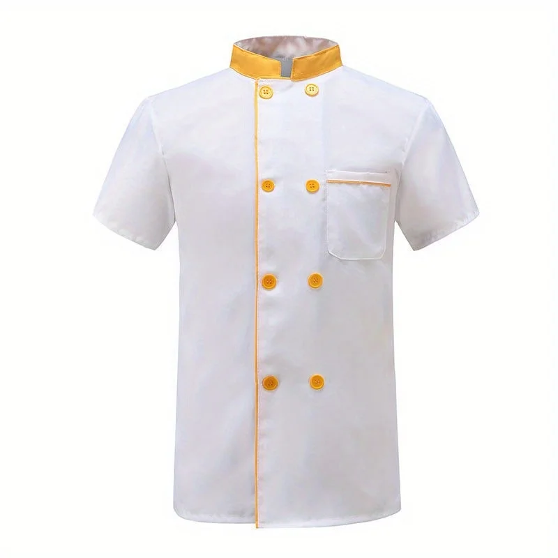 Chef Suits Short-sleeved Hotel Restaurant Restaurant Cake Room Kitchen Men and Women Chef Work Clothes Summer Thin Style