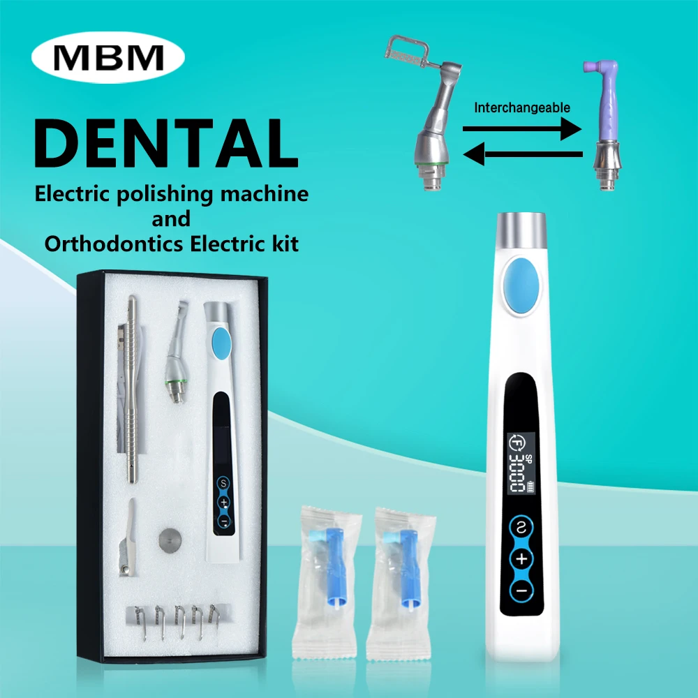 MBM Dental Orthodontic Electric Interproximal Enamel Reduction System IPR and Electric Teeth Polisher 2 in 1 Kit Type-C Charging