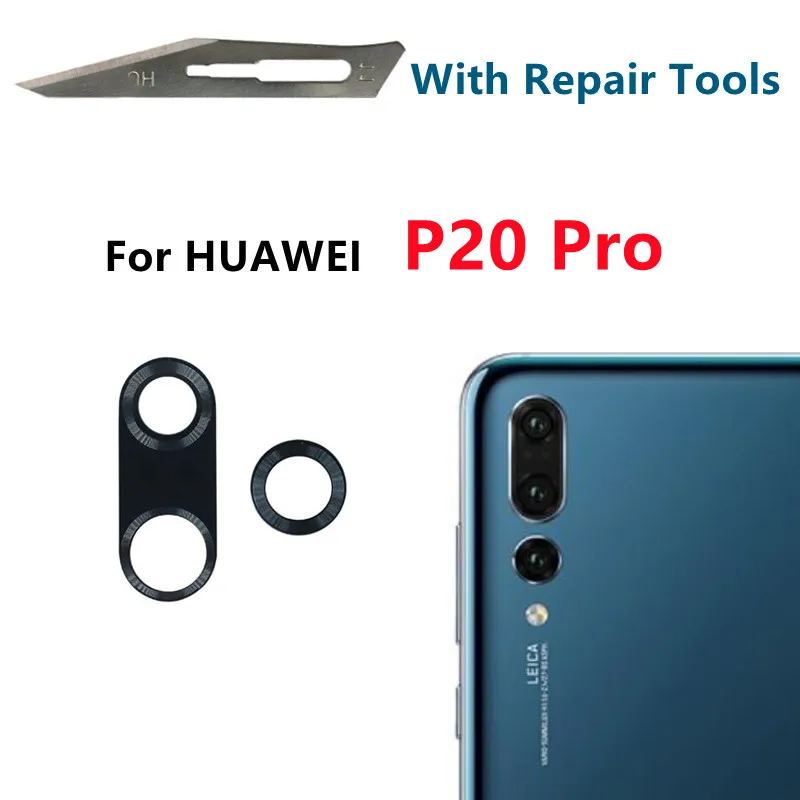 For HUAWEI P20 P30 P40 Pro Lite P50 5G P20pro P30pro P40pro Rear Back Camera Glass Lens Cover with Adhesive Sticker