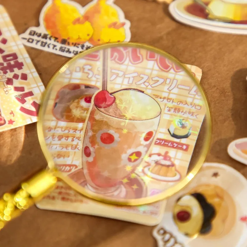 

30 шт./пакет, японская ретро наклейка для десерта, блестящая звезда, лазерное покрытие, наклейки «сделай сам», для скрапбукинга, журнал, каваи, канцелярские наклейки