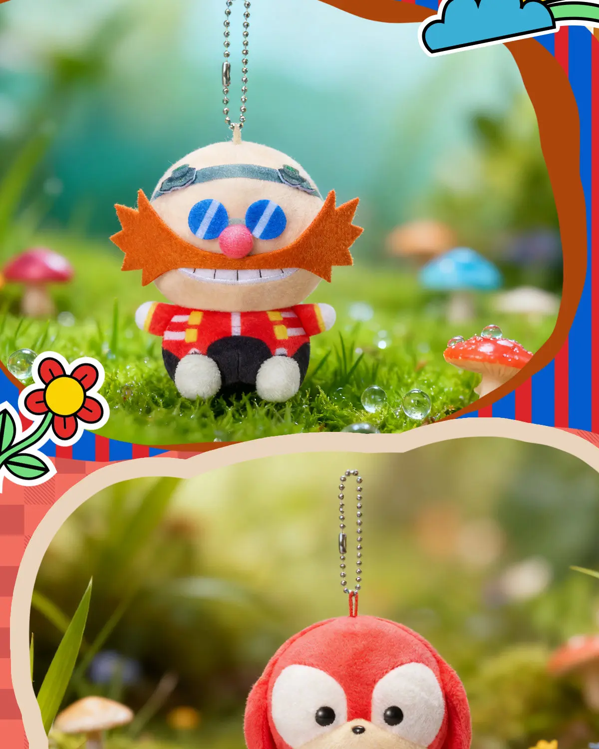SEGA Prize Sonic The Hedgehog Tails Mini Plush Keychain Cooro Series Soft Stuffed Animal Bag Pendant Anime Game Fans Collectible