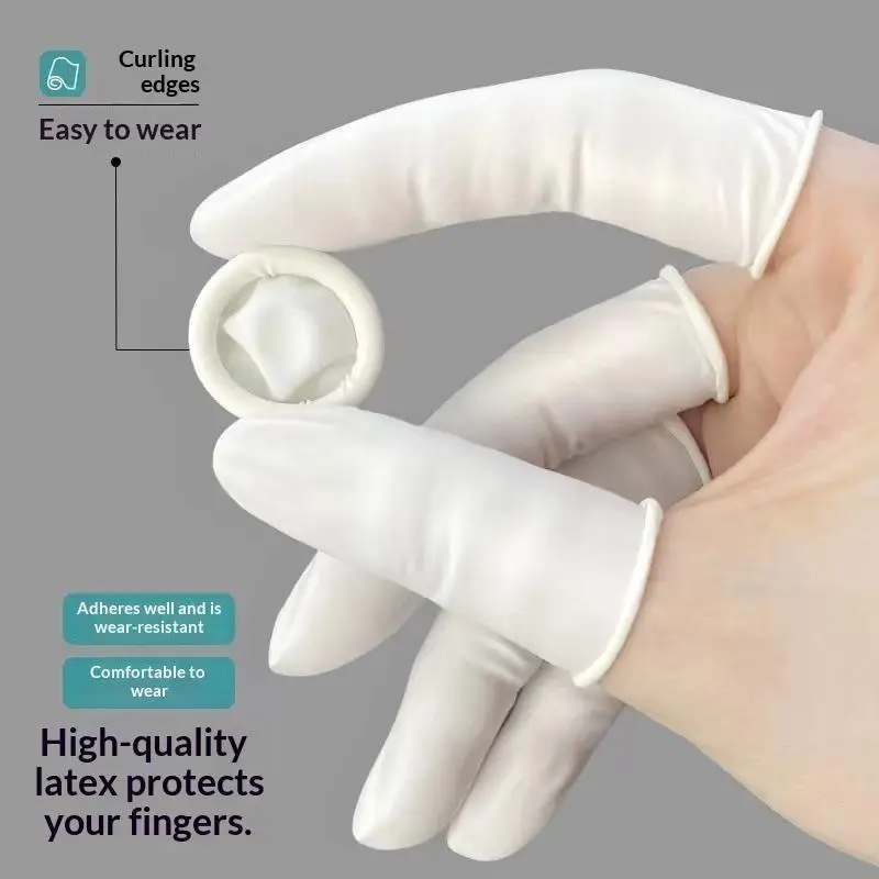 10/50/100/200/300PCS White Disposable Finger Cots Gloves Dust-proof Anti Slip Multi-purpose Durable Finger