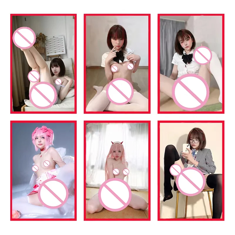누드 코스프레 소녀 카드 24pcs 5.4*8.6cm 여신 이야기 DIY ACG 섹시한 성인 장난감 희귀 벌거 벗은 컬렉션 카드 소년 수집품 HSJ