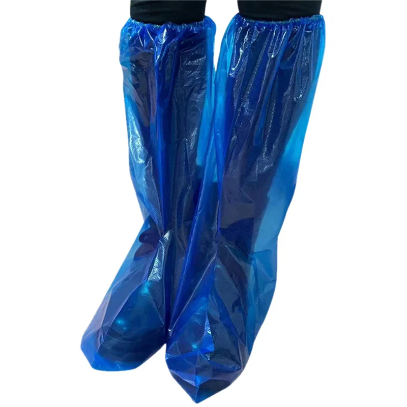 AS96-40 pares de cubiertas para zapatos de lluvia desechables de plástico grueso impermeables antideslizantes de alta calidad para mujeres y hombres