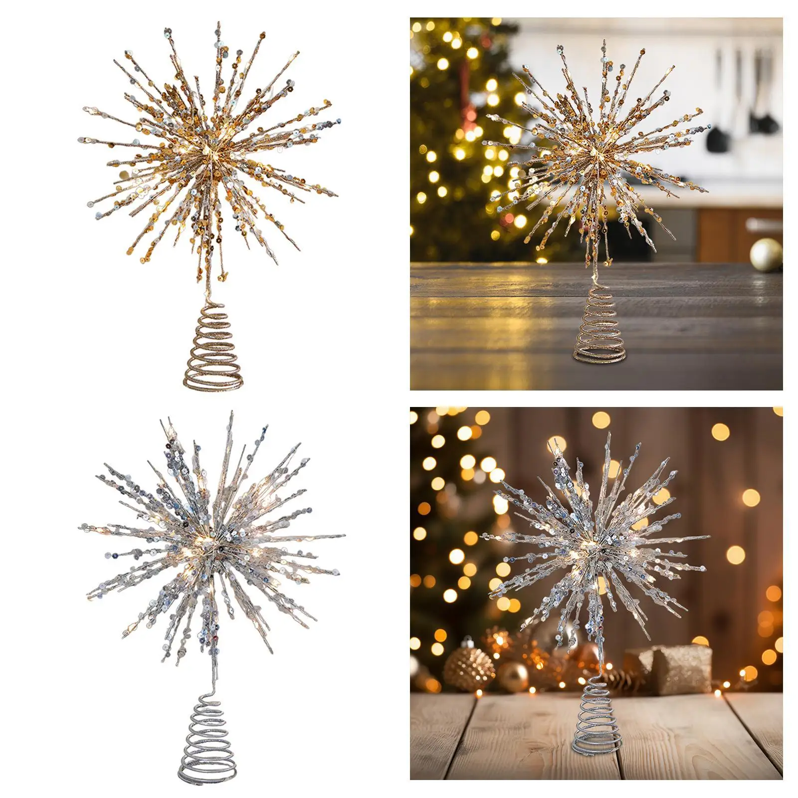 Kerstboom Topper Geschenken Feestartikelen Glittered Treetop