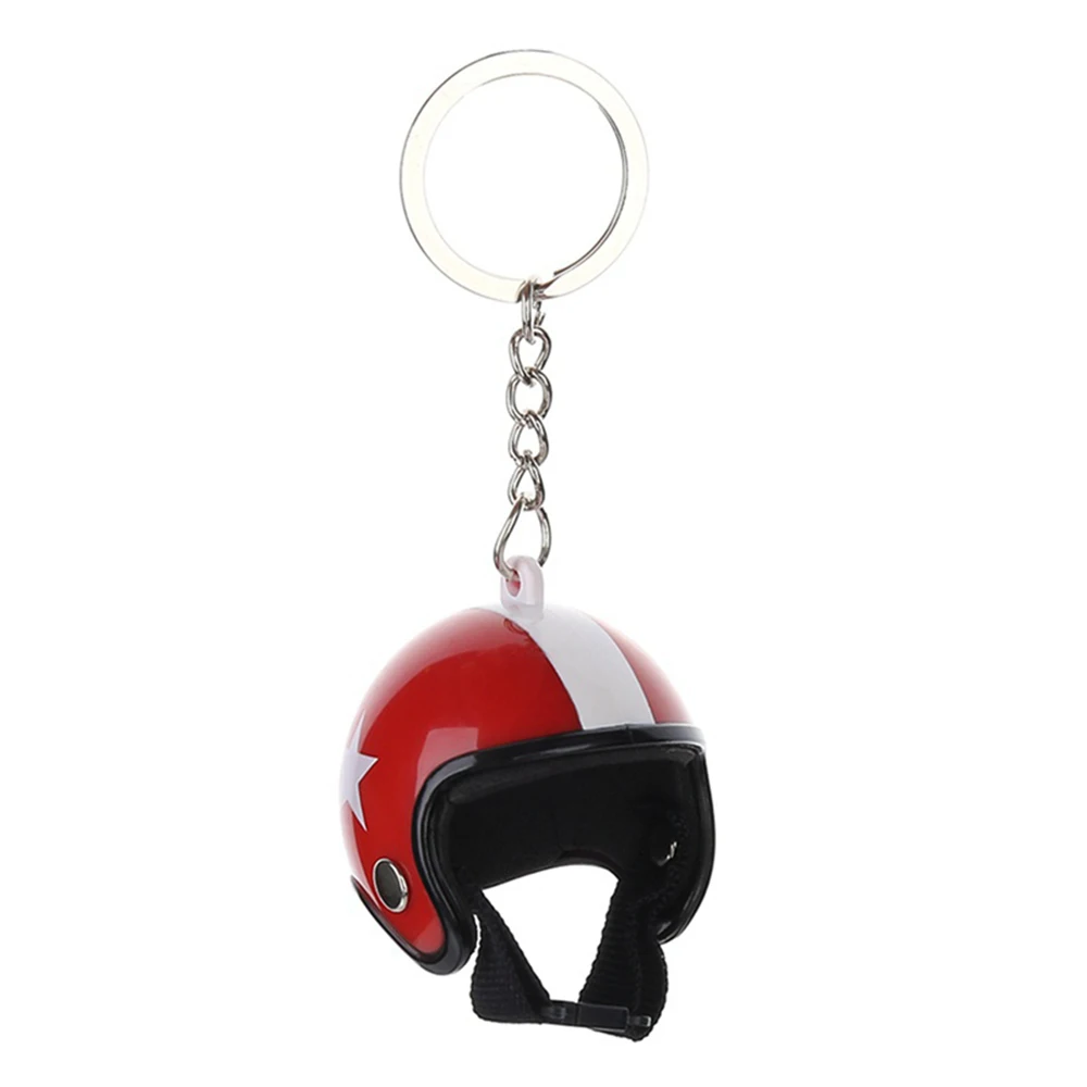 1PCS Motorcycle Helmets Keychain Women Men Cute Safety Helmet Car Key Chain Car Decoration Pendant Classic Key Ring Trim