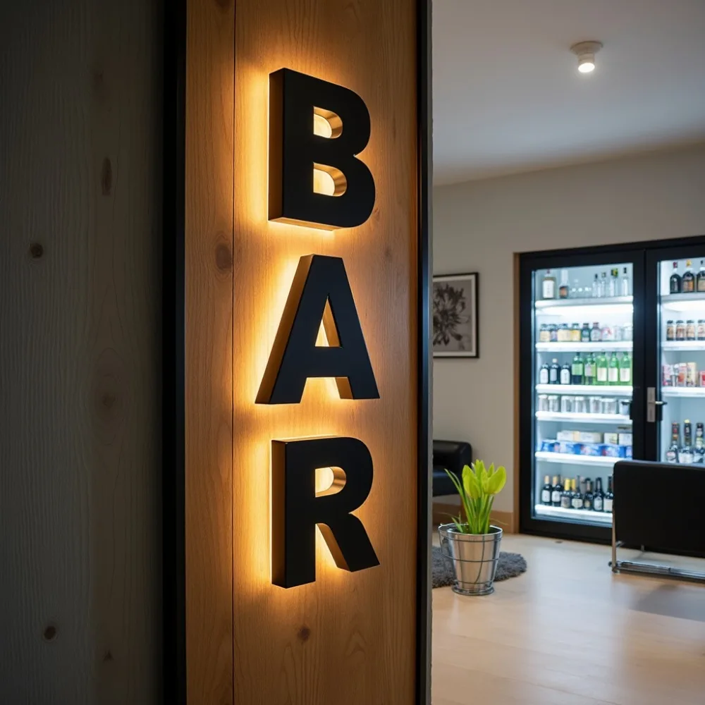 Custom 3D Backlit Metal Letters Sign Illuminated LED Light for Outdoor Business Storefront Waterproof Advertising Signage