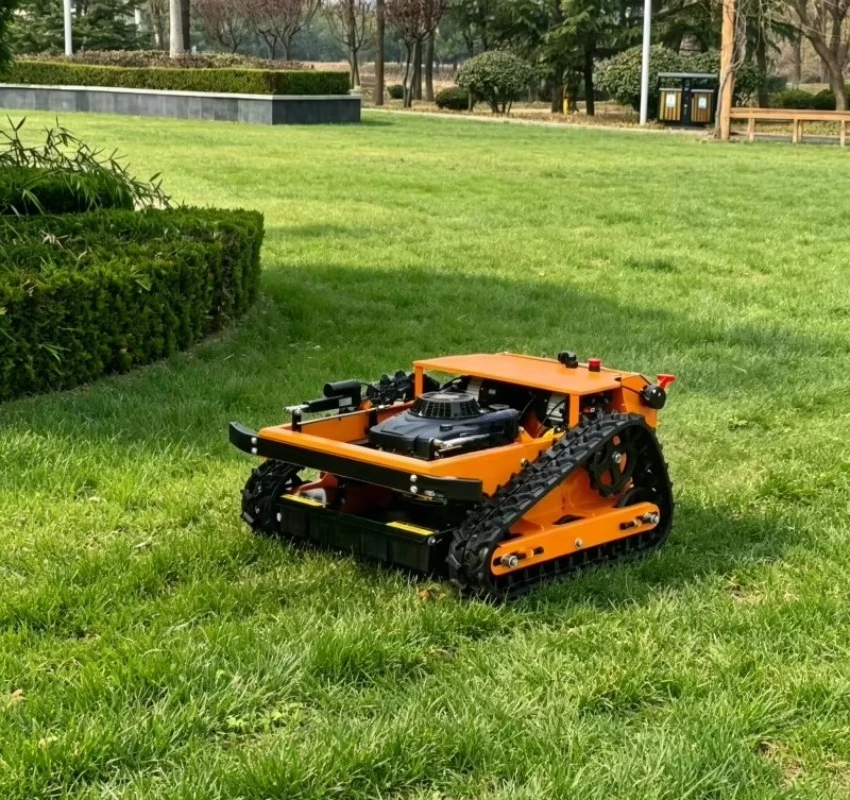 Fast Delivery CE Approved Remote Control  Cordless Self Propelled Lawnmower with  Engine Grass Cutter for Garden