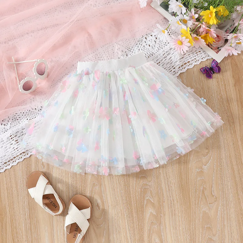 Baby Mädchen Tutu Flauschiger Rock Kleinkind Prinzessin Ballett Tanz Tüll Schmetterling Kinderrock Süßer Mädchen Elastischer Rock Petticoat – Detail 7