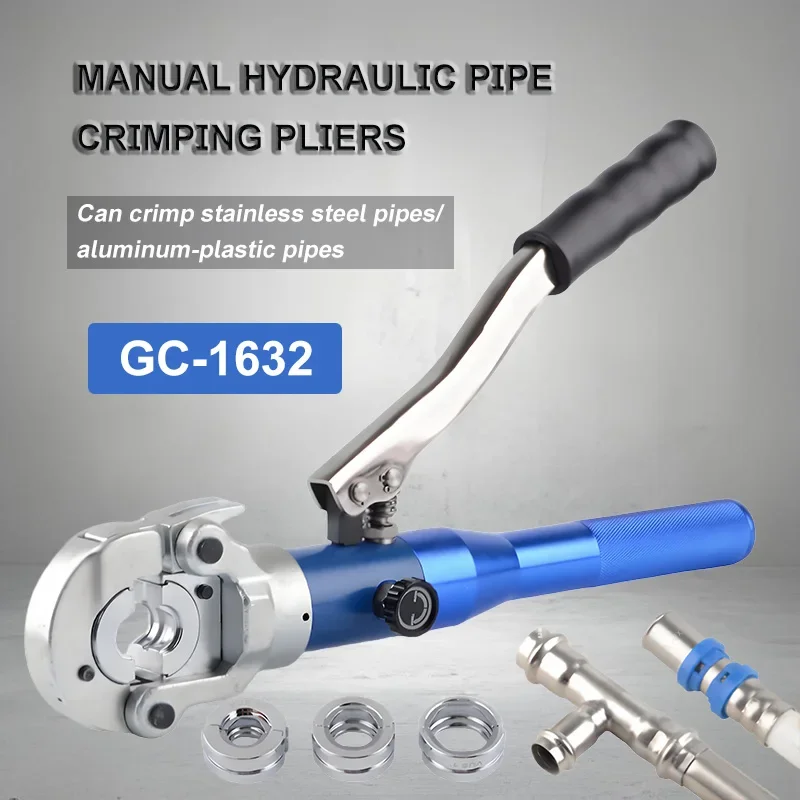 Tang Crimping Hidrolik Manual Tang Crimp untuk Pipa Aluminium-Plastik Pipa Tembaga Pipa Baja Tahan Karat Air Berdinding Tipis